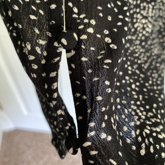 NWT Z Supply Miriam Dot Blouse SMALL Black Top - Picture 4 of 7